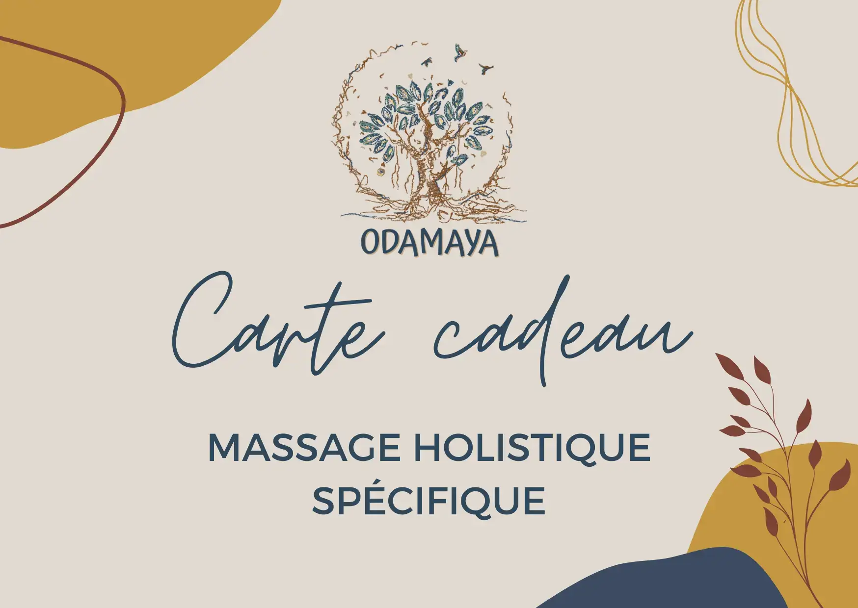 Une carte cadeau d'un massage holistique spécifique Odamaya dans la Loire