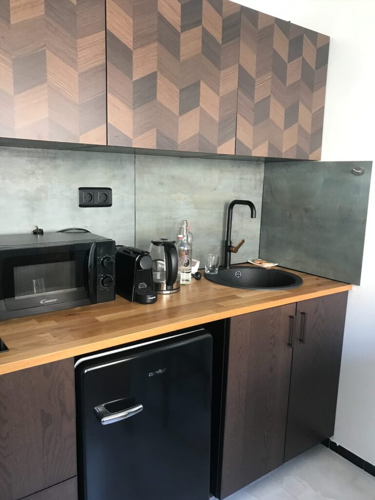Kitchenette du cabinet l’Astrée à Montbrison, où se trouve l’espace d’attente