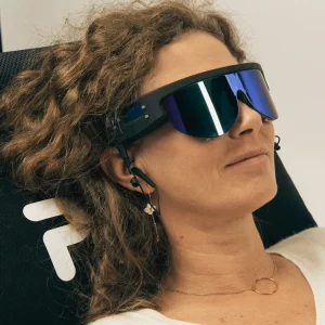 Personne en séance de Lumino-relaxothérapie PSiO